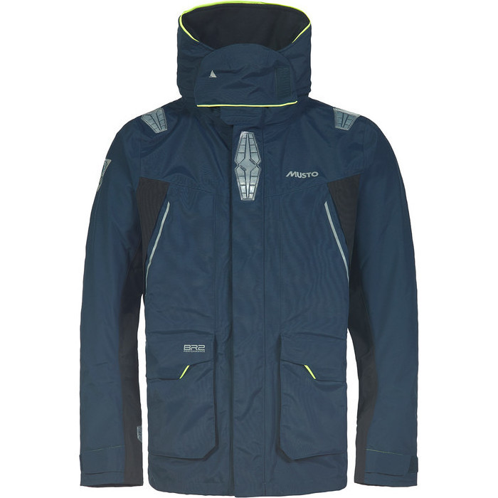 2024 Musto Hombres BR2 Conjunto Combinado De Chaqueta Offshore Y Saloneta - Navy / Amarillo